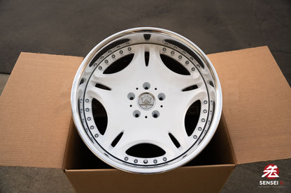 Llantas AME Gestalt Virouge de 18" (usadas) / 5x114.3 / 18x9.5 -3, 18x9.5 -4 / Blancas