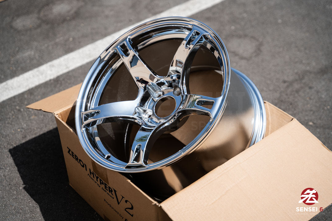 CST Zero-1 Hyper V2 / 17x9.5 +12 / 5x114.3 / Triple Chrome – Sensei 6