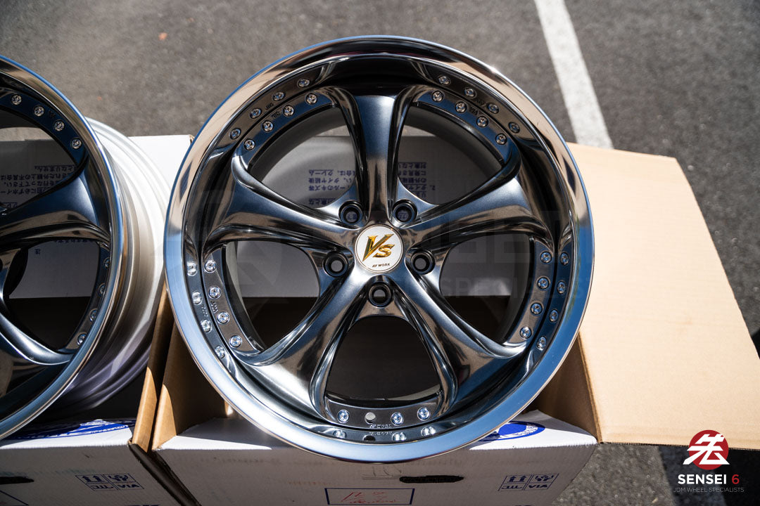 Work VSKF# / 18x9.5 +22, 18x9.5 +21 / 5x114.3 / Brilliant Silver Black (BSB)