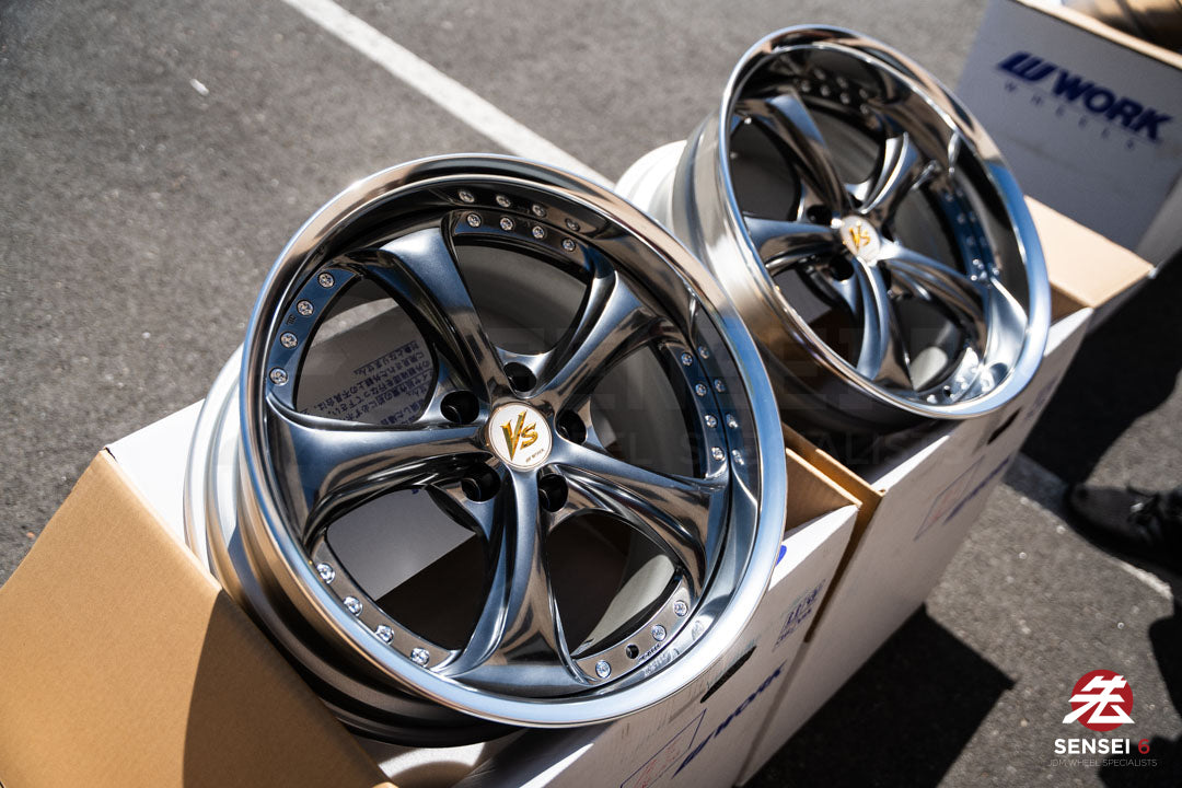 Work VSKF# / 18x9.5 +22, 18x9.5 +21 / 5x114.3 / Brilliant Silver Black (BSB)
