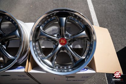Work VSKF# / 18x9.5 +22, 18x9.5 +21 / 5x114.3 / Brilliant Silver Black (BSB)