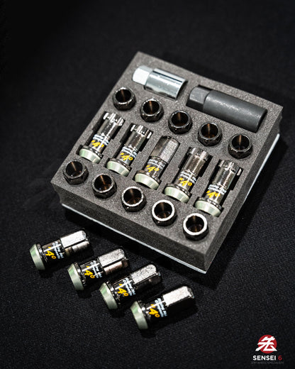 [IN STOCK] Project Kics R40 Lug & Lock Set (20 + 4pcs) / M12x1.50 / Glorious Black
