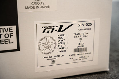AME Tracer GTV / 18x9.5 +38 / 5x114.3 / Gun Black (DGM)