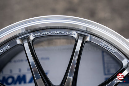 Work Emotion ZR10 1P / 18x9.5 +22 / 5x114.3 / Llanta Glim Black con corte de diamante (GTKRC)