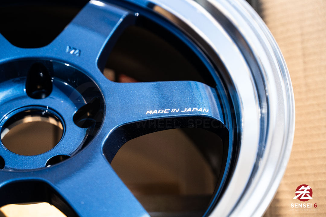 Volk TE37V Mark-II / 18x9.5 +15 / 5x114.3 / Mag Blue / Rim DC (BL)