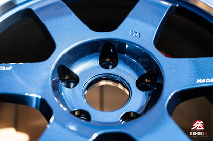 Volk TE37V Mark-II / 18x9.5 +15 / 5x114.3 / Mag Blue / Rim DC (BL)