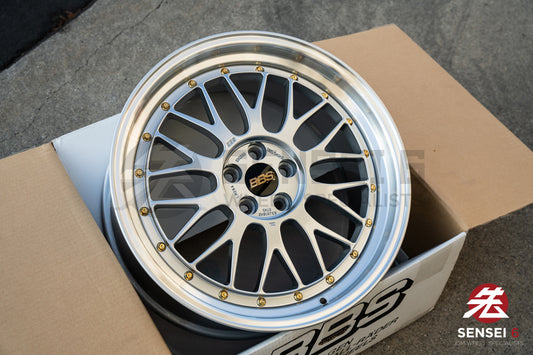 BBS LM / 18x8.5 +45 / 5x100 / Pernos de plata diamante y oro 