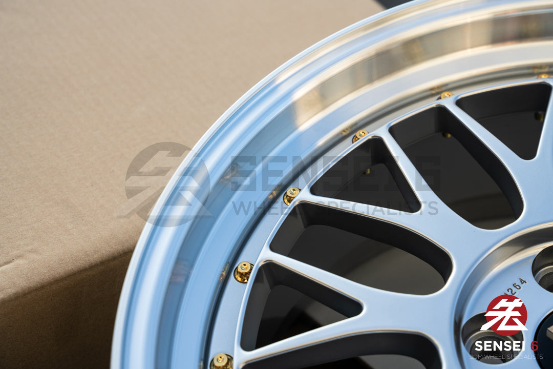 BBS LM / 18x8.5 +45 / 5x100 / Pernos de plata diamante y oro 