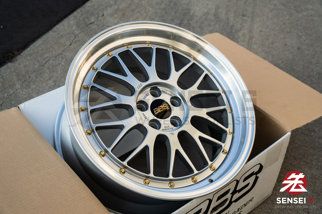BBS LM / 18x8.5 +45 / 5x100 / Pernos de plata diamante y oro 