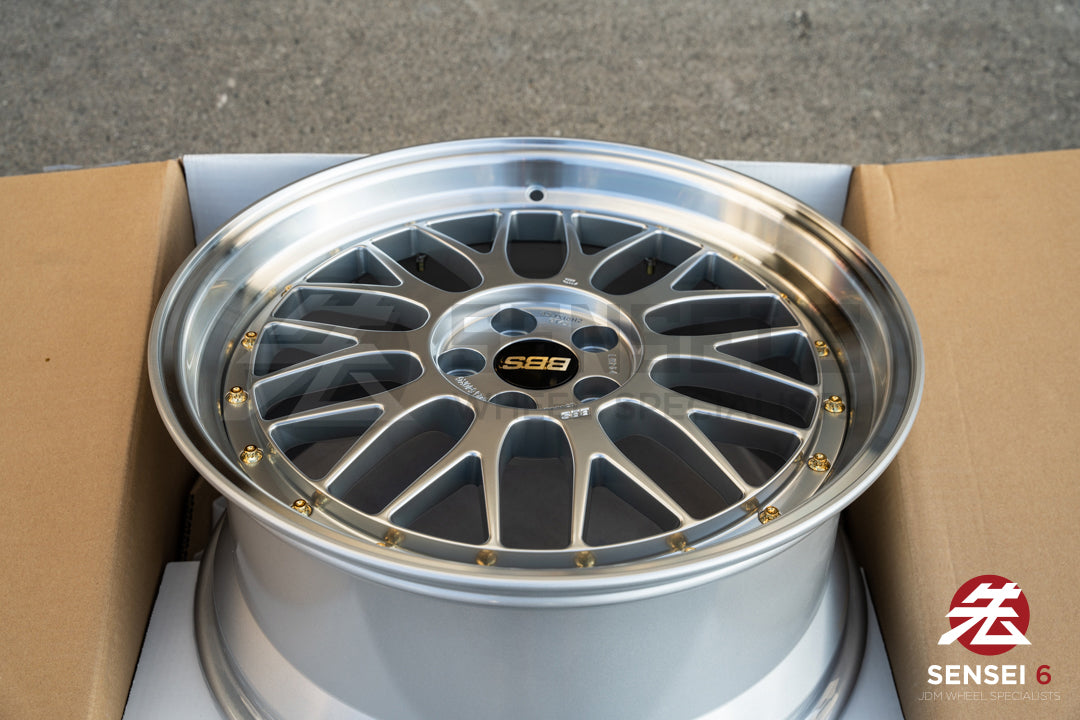 BBS LM / 18x8.5 +45 / 5x100 / Pernos de plata diamante y oro 