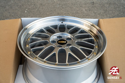 BBS LM / 18x8.5 +45 / 5x100 / Pernos de plata diamante y oro 