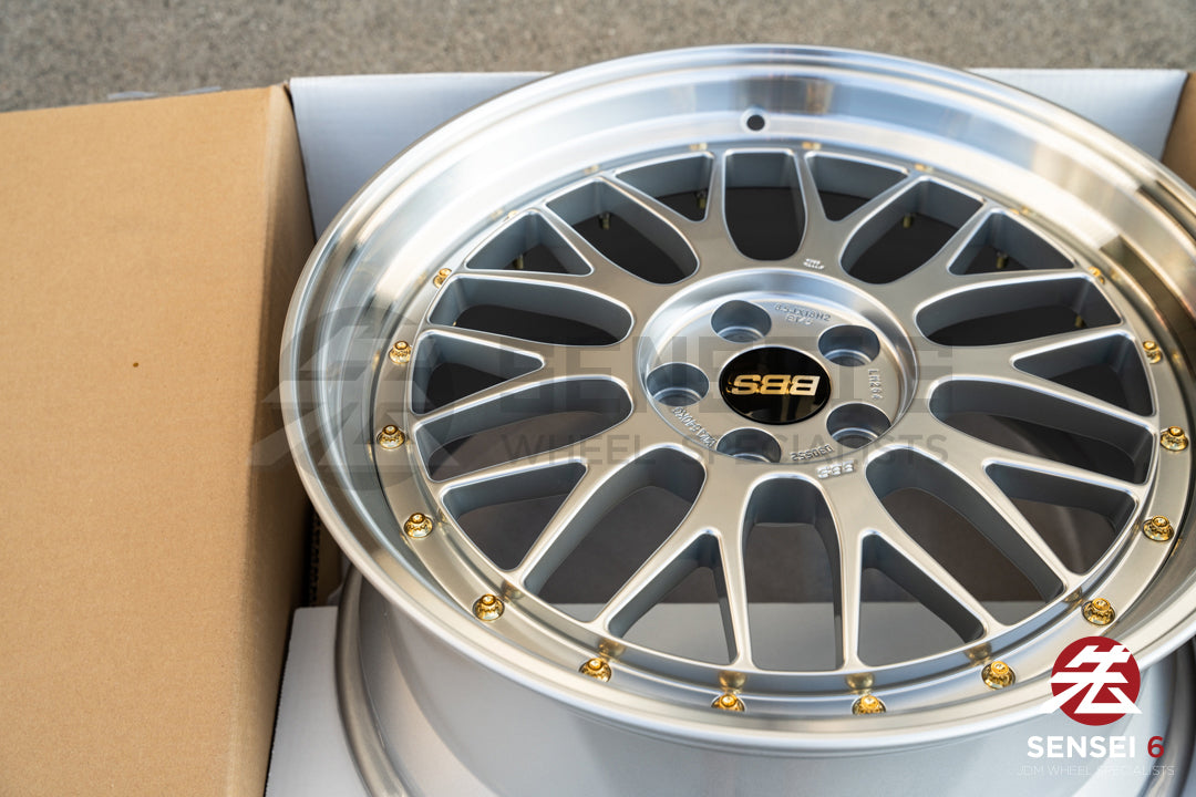 BBS LM / 18x8.5 +45 / 5x100 / Pernos de plata diamante y oro 