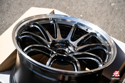 Work Emotion ZR10 1P / 19x9.5 +23, 19x10.5 +30 / 5x112 / Llanta Glim Black con corte de diamante (GTKRC)