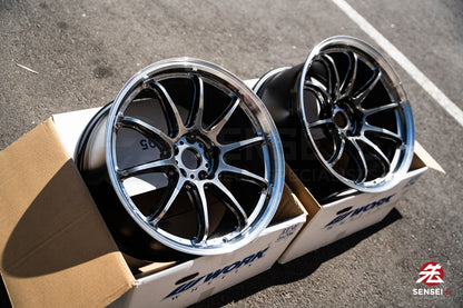 Work Emotion ZR10 1P / 19x9.5 +23, 19x10.5 +30 / 5x112 / Llanta Glim Black con corte de diamante (GTKRC)