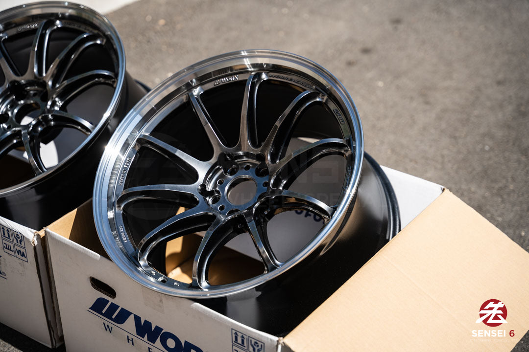 Work Emotion ZR10 1P / 19x9.5 +23, 19x10.5 +30 / 5x112 / Llanta Glim Black con corte de diamante (GTKRC)