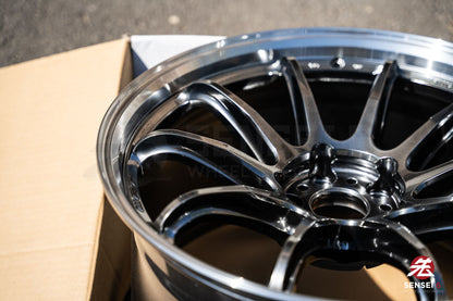 Work Emotion ZR10 1P / 19x9.5 +23, 19x10.5 +30 / 5x112 / Llanta Glim Black con corte de diamante (GTKRC)