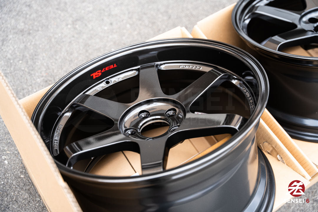 Volk TE37SL / 19x9.5 +22, 19x10.5 +35 / 5x112 / Diamond Black (DB)