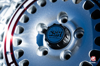 SSR Formula Aero Mesh / 18x9.5 +12, 18x10.5 +18 / 5x114.3 / FM Silver + Brushed Red Ring