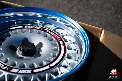 SSR Formula Aero Mesh / 18x9.5 +12, 18x10.5 +18 / 5x114.3 / FM Silver + Brushed Red Ring
