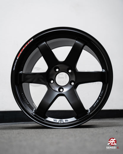 Volk TE37SL Black Edition III / 18x10 +39 / 5x114.3 / Llanta negra prensada Redot 
