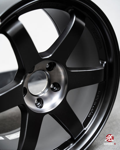 Volk TE37SL Black Edition III / 18x10 +39 / 5x114.3 / Llanta negra prensada Redot 
