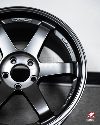 Volk TE37SL Black Edition III / 18x10 +39 / 5x114.3 / Llanta negra prensada Redot 