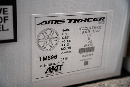 AME Tracer TM02 / 18x9.5 +37 / 5x120 / White