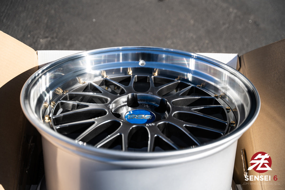 BBS LM / 19x9.5 +22, 19x11 +37 / 5x120 / Diamante Negro 