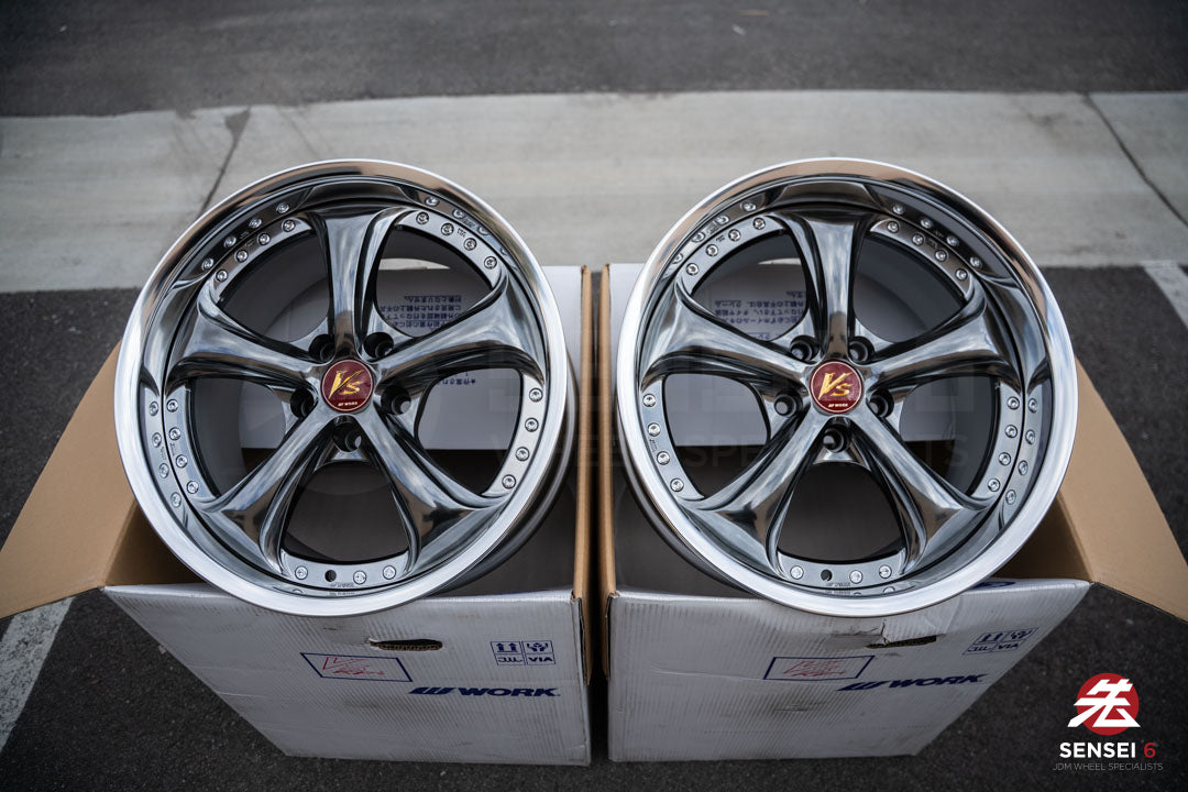 Work VSKF# / 18x9.5 +22, 18x9.5 +21 / 5x114.3 / Brilliant Silver Black (BSB)