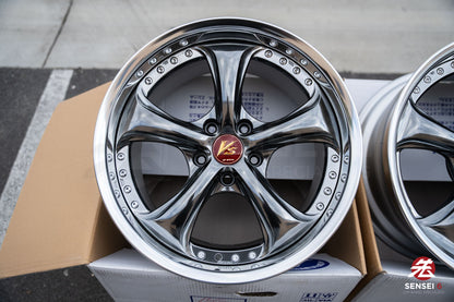Work VSKF# / 18x9.5 +22, 18x9.5 +21 / 5x114.3 / Brilliant Silver Black (BSB)