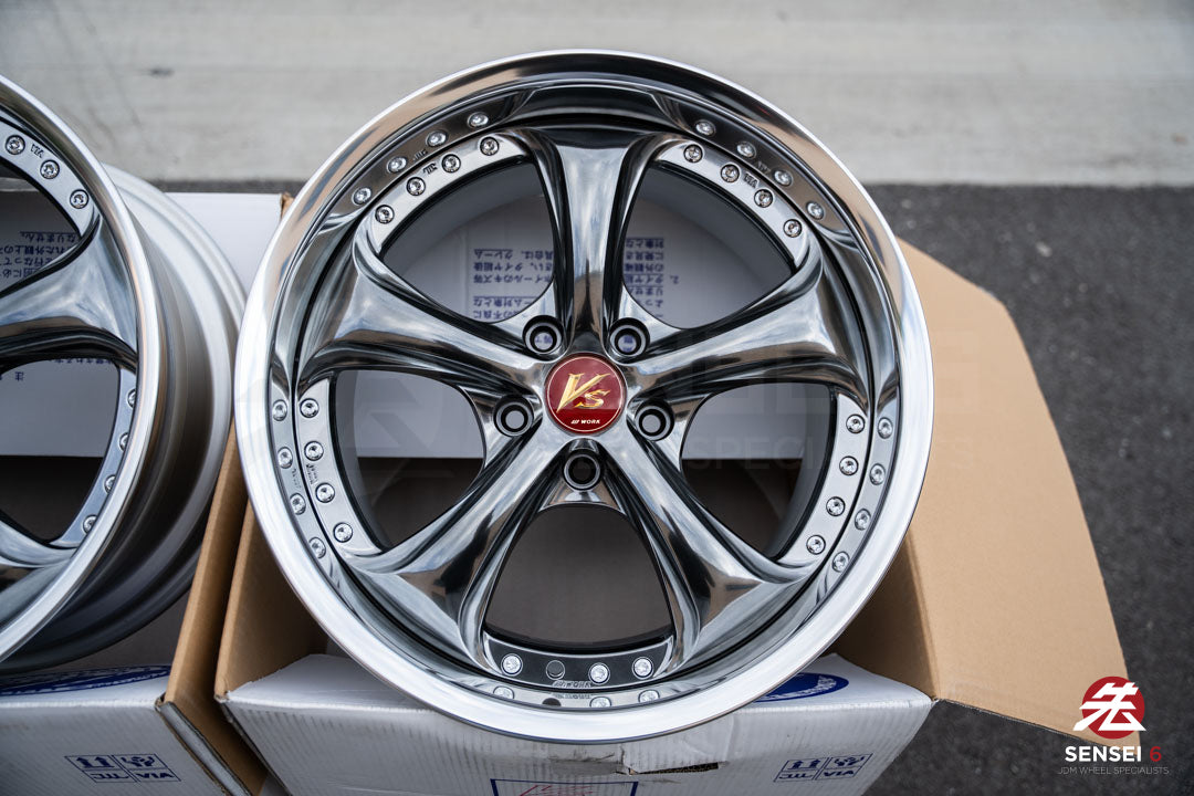 Work VSKF# / 18x9.5 +22, 18x9.5 +21 / 5x114.3 / Brilliant Silver Black (BSB)