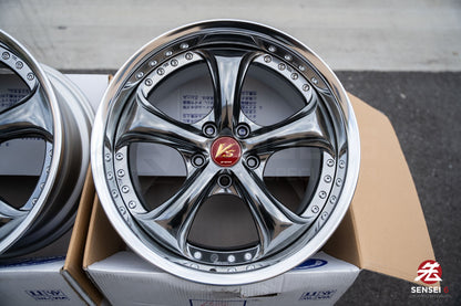 Work VSKF# / 18x9.5 +22, 18x9.5 +21 / 5x114.3 / Brilliant Silver Black (BSB)