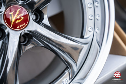 Work VSKF# / 18x9.5 +22, 18x9.5 +21 / 5x114.3 / Brilliant Silver Black (BSB)