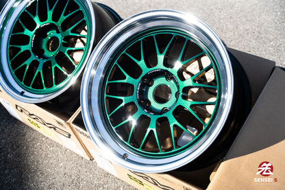 Volk 21A / 18x9.5 +22, 18x10.5 +22 / 5x120 / Racing Green Rim DC (IG)