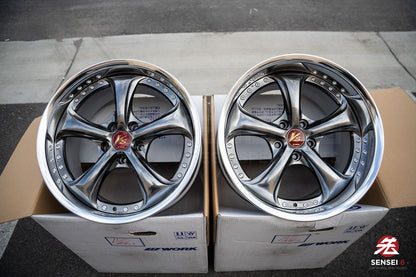 Work VSKF# / 18x9 +16, 18x10 +21 / 5x114.3 / Brilliant Silver Black (BSB)