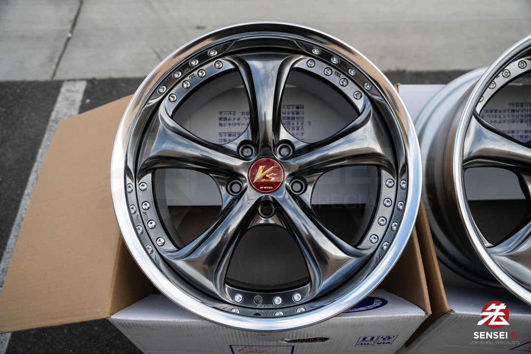 Work VSKF# / 18x9 +16, 18x10 +21 / 5x114.3 / Brilliant Silver Black (BSB)