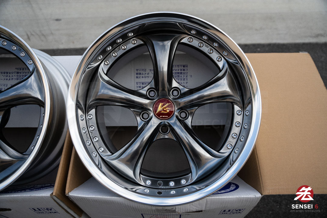 Work VSKF# / 18x9 +16, 18x10 +21 / 5x114.3 / Brilliant Silver Black (BSB)