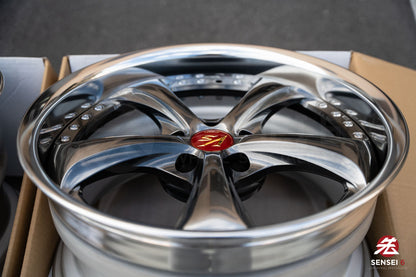 Work VSKF# / 18x9 +16, 18x10 +21 / 5x114.3 / Brilliant Silver Black (BSB)