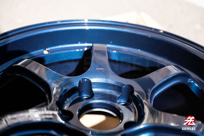 Advan R6 / 18x9.5 +45 / 5x120 / Azul titanio de competición (TBP)