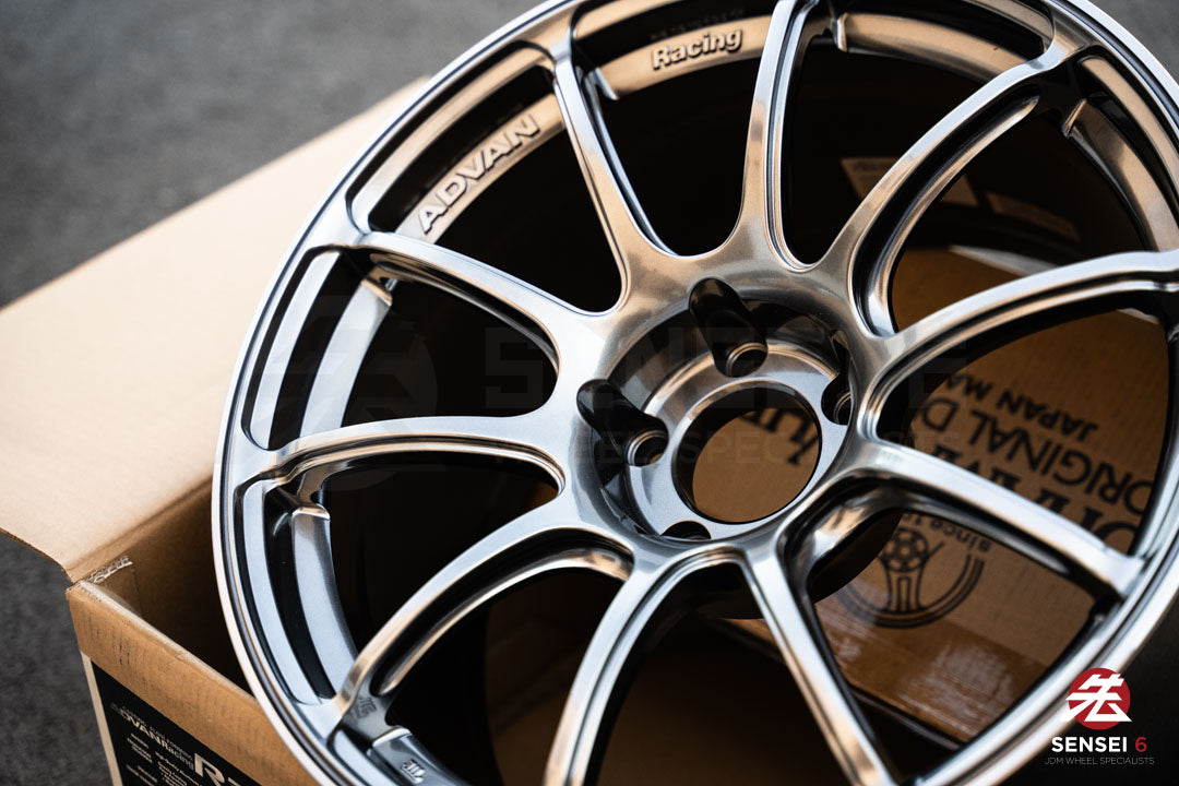 Advan RZII / 18x10 +25 / 5x114.3 / Racing Hyper Black & Ring (HBR)