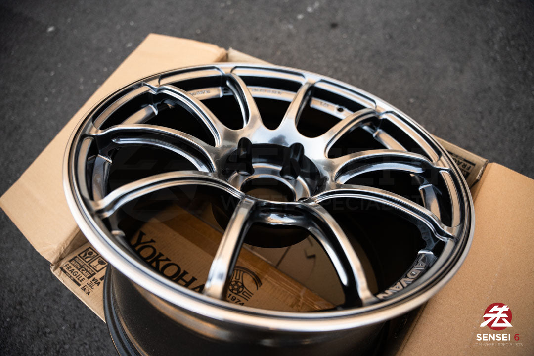 Advan RZII / 18x10 +25 / 5x114.3 / Racing Hyper Black & Ring (HBR)