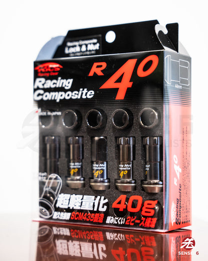[IN STOCK] Project Kics R40 Lug & Lock Set (16 + 4pcs) / M12x1.50 / Glorious Black