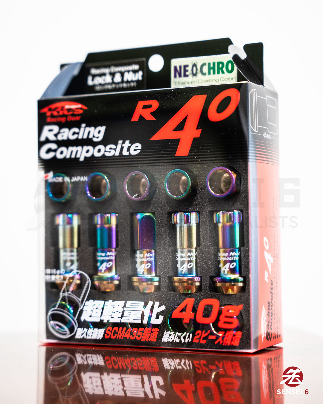[IN STOCK] Project Kics R40 Lug & Lock Set (16 + 4pcs) / M12x1.50 / Neo Chrome