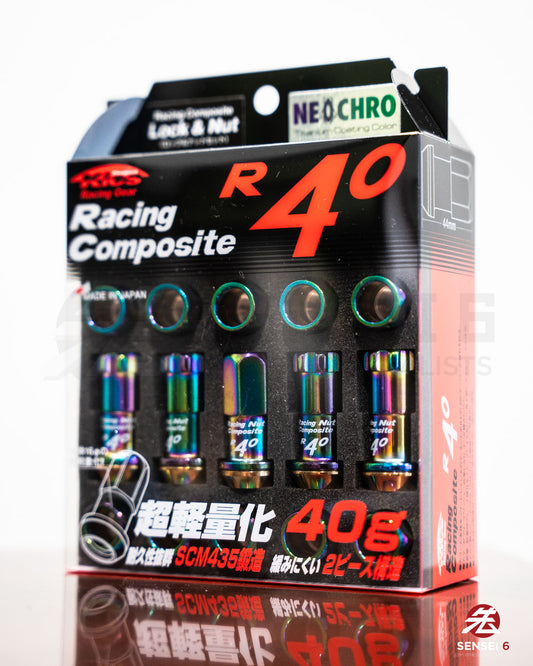 [IN STOCK] Project Kics R40 Lug & Lock Set (16 + 4pcs) / M12x1.25 / Neo Chrome