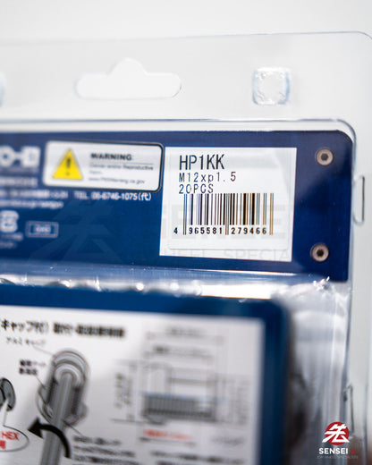 [IN STOCK] Project Kics Kyokugen Nut Set w/ Aluminum Cap (20pcs) / M12x1.50 / Black + Black Cap