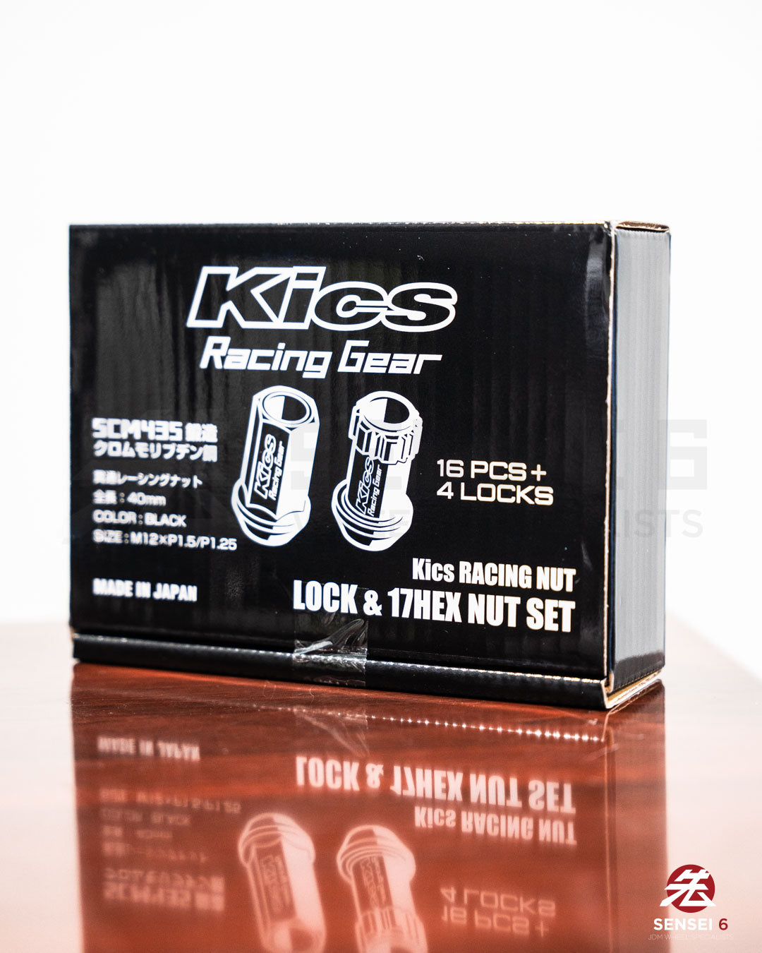 [IN STOCK] Project Kics 17Hex Racing Lock & Nut Set (16 + 4pcs) / M12x1.25 / Black
