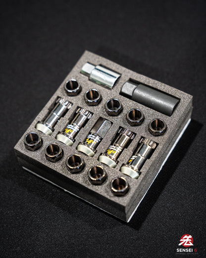 [IN STOCK] Project Kics R40 Lug & Lock Set (16 + 4pcs) / M12x1.25 / Glorious Black