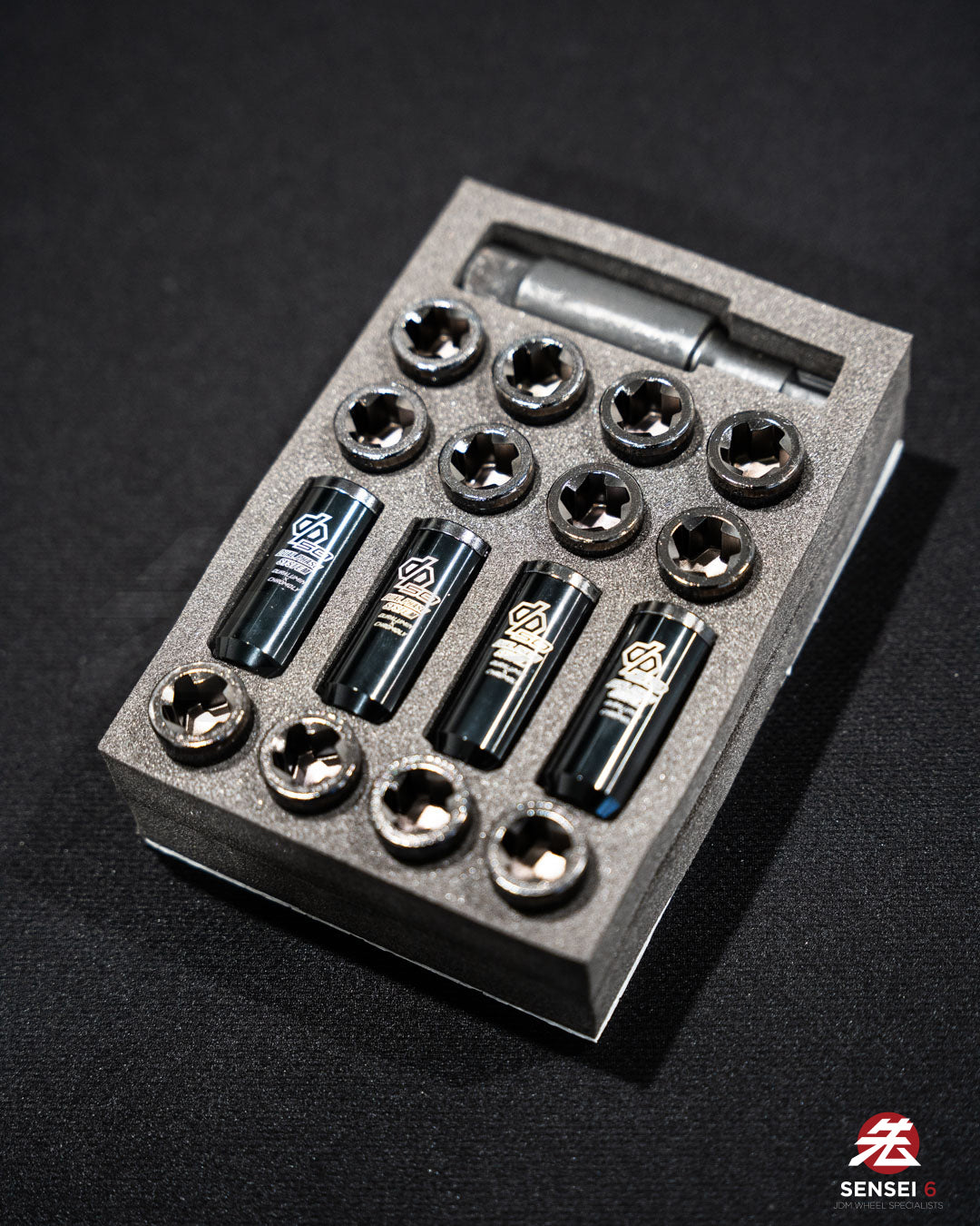 [IN STOCK] Project Kics Dual Phase System DP50 Lug Nut Set (20pcs) / M12x1.25 / Black