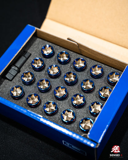 [IN STOCK] Project Kics Monolith TI/06 Lug Nut Set (20pcs) / M12x1.25 / IP Blue