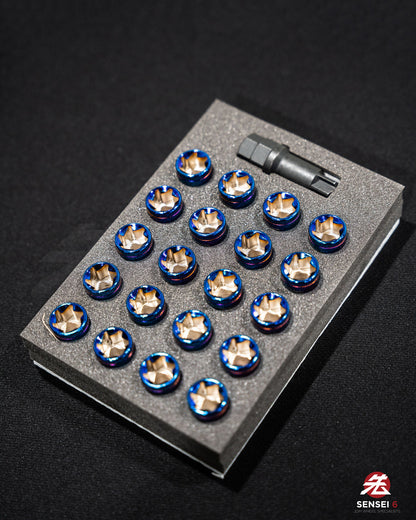 [IN STOCK] Project Kics Monolith TI/06 Lug Nut Set (20pcs) / M12x1.25 / IP Blue